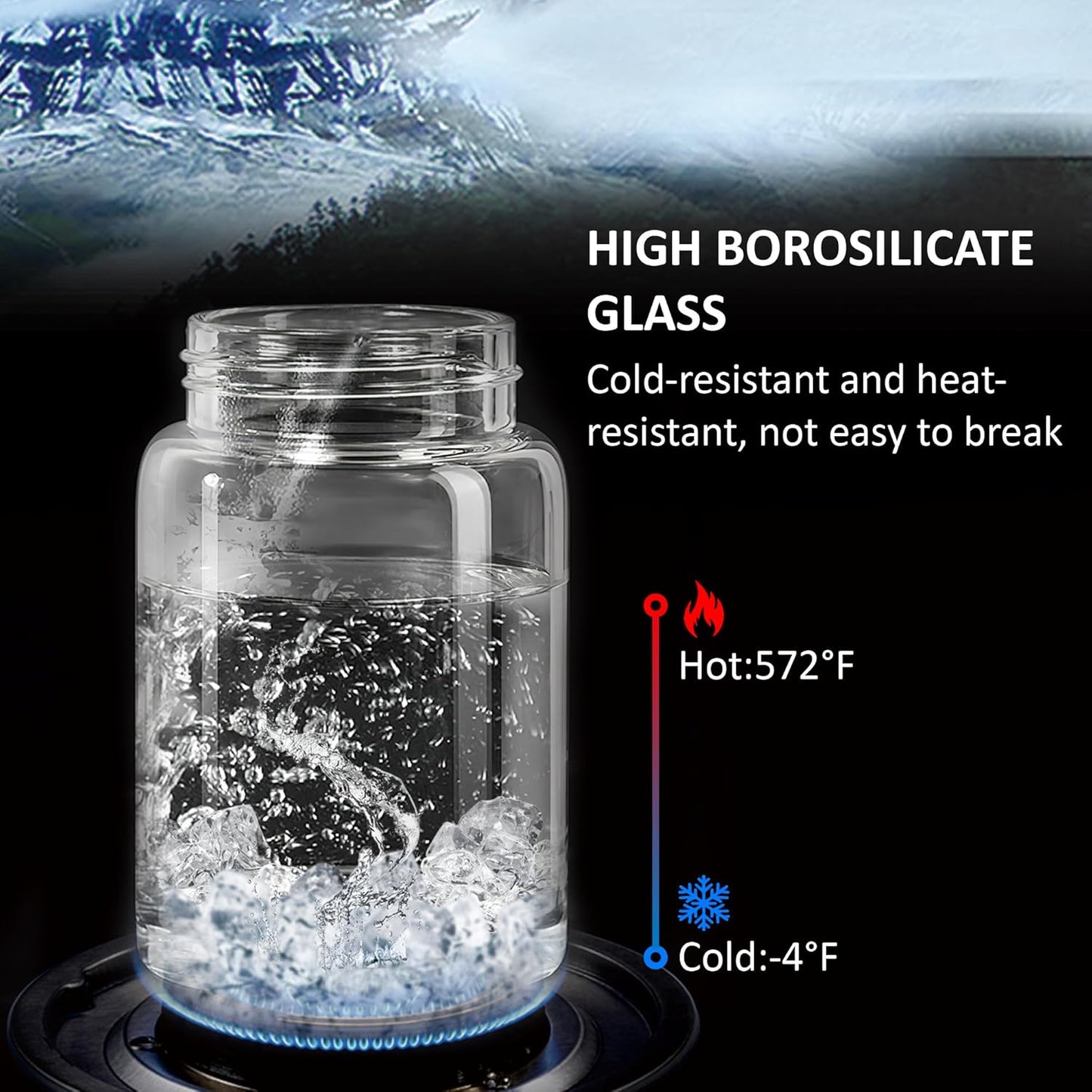 18 oz/550 ml Clear Glass Storage Canister with Airtight Wooden Lid, 4 Pack Small Overnight Oats Containers, Cute Decorative Salad Jar for Snacks Yogurt Spice Sugar Cereal Fruit Coffee Tea