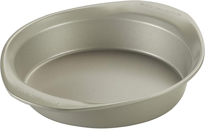 Rachael Ray Nonstick Bakeware Set without Grips includes Nonstick Bread Pan, Baking Pans, Cake Pans, Cookie Sheet / Baking Sheet - 10 Piece, Silver