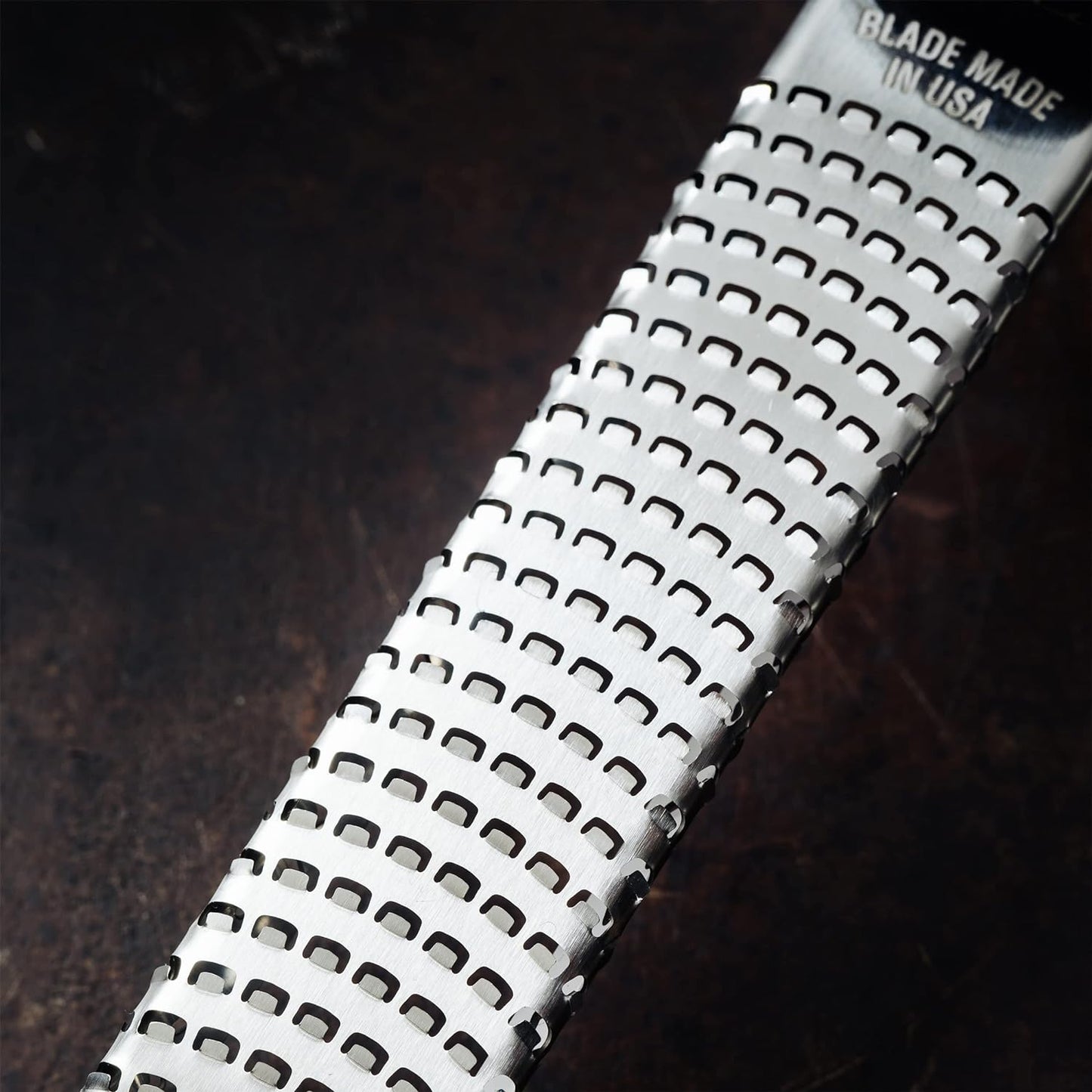 Microplane Zester Grater in Sky Blue for Citrus Fruits, Hard Cheese, Ginger, Chocolate and Nutmeg with Fine Stainless Steel Blade - Made in USA