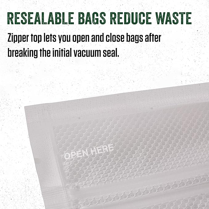 LEM Maxvac 11" x 16" Gallon Resealable Vacuum Bags