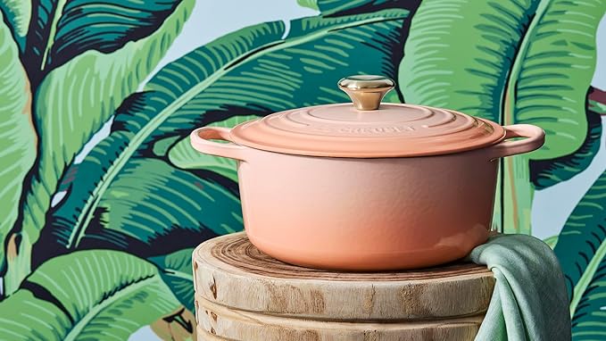 Le Creuset Enameled Cast Iron Signature Round Dutch Oven, 7.25 qt., Peche