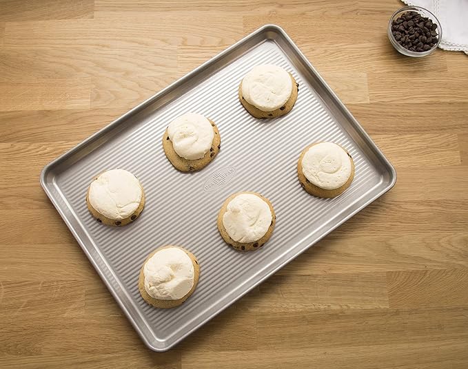 USA Pan Bakeware Heavy Duty Half Sheet, Warp Resistant Nonstick Baking Pan