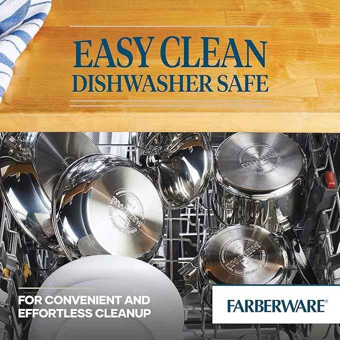 Farberware Classic Stainless Steel Fry Lid, Saute Pan (2.75 Quart), Silver